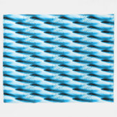 青素晴らし、黒、白の旋回デザイン フリースブランケット (正面(横))