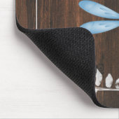 青素朴いトンボパーソナライズされたイ マウスパッド (コーナー)