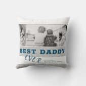 青素朴い最高のDaddy Father's Dayフォトコラージュ クッション (裏面)