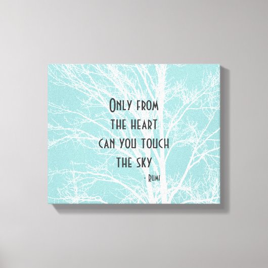 青素朴い白い木の枝 キャンバスプリント (正面)