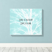 青素朴い白い木の枝 キャンバスプリント (インサイチュ (ウッドフロア))