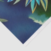 青素朴と緑の水色フローラ 薄葉紙 (詳細)