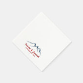 青素朴と赤のウェディングレセプションの山 スタンダードカクテルナプキン (角)