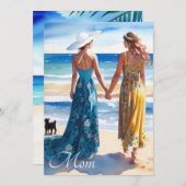 青素朴と黄色の水色マザーズのデイカード (正面/裏面)