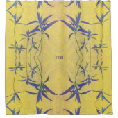 青素朴と黄 シャワーカーテン (正面)