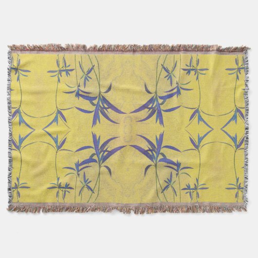 青素朴と黄 スローブランケット (正面)