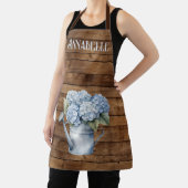 青素朴アジサイの散水缶パーソナライズされた エプロン (インサイチュ)