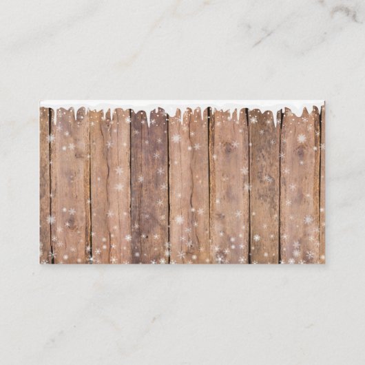 青素朴エレガントモダン雪だるま赤ちゃんシャワー エンクロージャーカード (裏面)