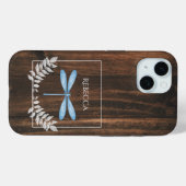 青素朴トンボパーソナライズされたイ Case-Mate iPhoneケース (裏面 (横))