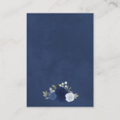 青素朴バラ結婚のWebサイトQRコード エンクロージャーカード (裏面)