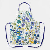 青素朴フランスの園の野草 エプロン (正面)