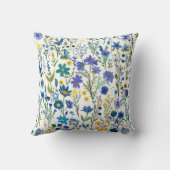 青素朴フランスの園の野草 クッション (裏面)