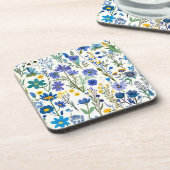 青素朴フランスの園の野草 コースター (左側)