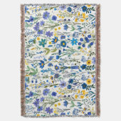 青素朴フランスの園の野草 スローブランケット (正面縦)