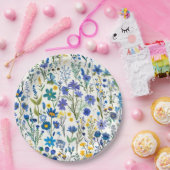 青素朴フランスの園の野草 ペーパープレート (パーティー)