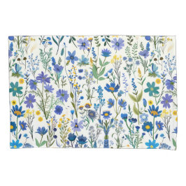 青素朴フランスの園の野草 枕カバー