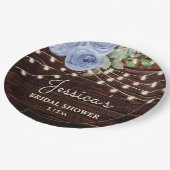 青素朴フローラストリングライトブライダルシャワー ペーパープレート (アングル)