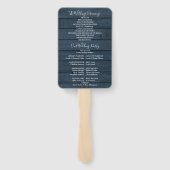 青素朴フローラストリングライト結婚式 プログラム ハンドファン (裏面)