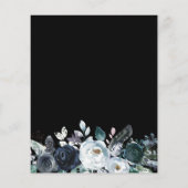 青素朴フローラ予算結婚式招待状 (裏面)