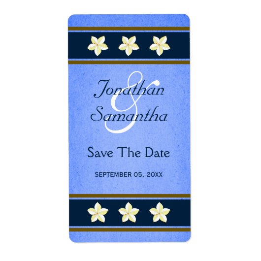 青素朴フローラ保存日付ワインラベル大 ラベル (正面)