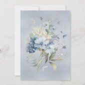 青素朴フローラ水彩ブライダルシャワー 招待状 (裏面)