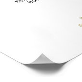 青素朴フローラ結婚の歓迎サイン ポスター (角)