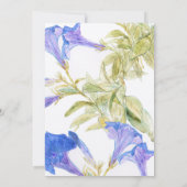 青素朴フローラ結婚式招待状 招待状 (裏面)