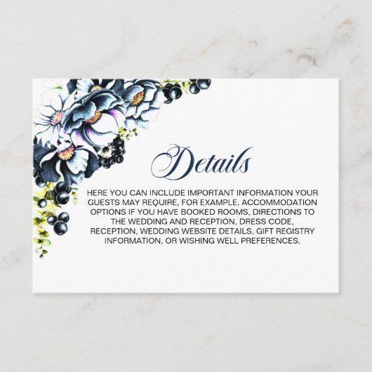 青素朴フローラ結婚詳細 エンクロージャーカード (正面)