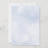 青素朴フローラ茶パーティー赤ちゃんシャワー 招待状 (裏面)