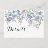 青素朴フローラQRコード結婚の詳細 エンクロージャーカード (正面)