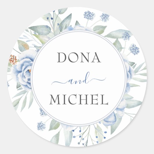 青素朴冬のフローラ結婚ズ ラウンドシール (正面)