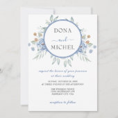 青素朴冬のフローラ結婚ズ 招待状 (正面)