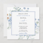 青素朴冬のフローラ結婚ズ 招待状 (正面)