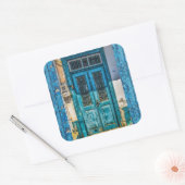 青素朴動揺して絵を描扉 スクエアシール (封筒)