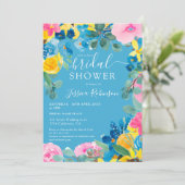 青素朴夏フローラ写真ブライダルシャワー 招待状 (スタンド正面)