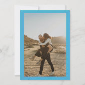 青素朴夏フローラ写真ブライダルシャワー 招待状 (裏面)