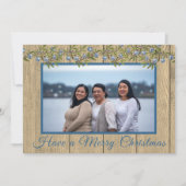 青素朴家族の写真メリークリスマス シーズンカード (正面)