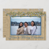 青素朴家族の写真メリークリスマス シーズンカード (正面/裏面)