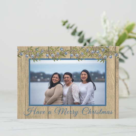 青素朴家族の写真メリークリスマス シーズンカード (スタンド正面)
