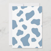 青素朴小テディベアートラック赤ちゃんシャワー 招待状 (裏面)