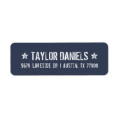 青素朴差出人住所ラベル ラベル (正面)