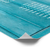 青素朴木の写真の結婚座席表 ポスター (角)