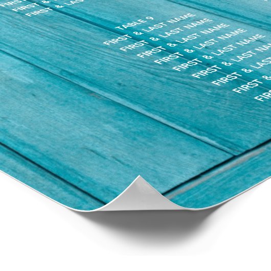 青素朴木の写真の結婚座席表 ポスター (角)