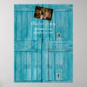 青素朴木の写真の結婚座席表 ポスター (正面)