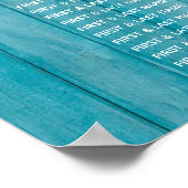 青素朴木の写真の結婚座席表 ポスター (角)