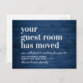 青素朴木の新しい住所の引越し案内 ポストカード (正面/裏面)