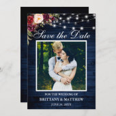 青素朴木の水の色バーガンディフローラライト セーブザデート (正面/裏面)