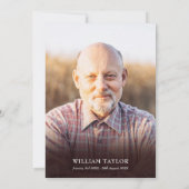 青素朴木の葬儀お祝いの写真 招待状 (裏面)