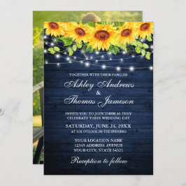 青素朴木ひまわりフローラライト写真 招待状