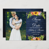 青素朴木ひまわりフローラ写真 セーブザデート (正面/裏面)